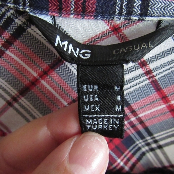 MNG Button Down Plaid Shirt - Picture 4 of 6